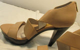 Michael Kors Fleshtone/Black Open-Toed Platforms