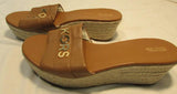 Michael Kors Brown Leather Wedge Sandal