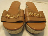 Michael Kors Brown Leather Wedge Sandal