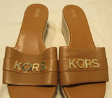 Michael Kors Brown Leather Wedge Sandal