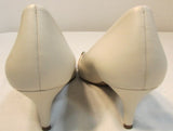Coach Lauri Chalk/Beechwood Leather Kitten Heel Pump