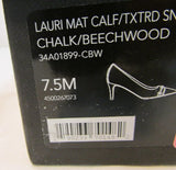 Coach Lauri Chalk/Beechwood Leather Kitten Heel Pump