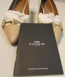 Coach Lauri Chalk/Beechwood Leather Kitten Heel Pump