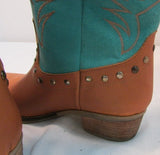 Matisse Tumbleweed Tan and Turquoise Western Boots