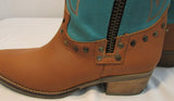 Matisse Tumbleweed Tan and Turquoise Western Boots