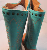 Matisse Tumbleweed Tan and Turquoise Western Boots