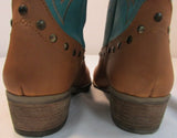 Matisse Tumbleweed Tan and Turquoise Western Boots