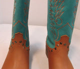 Matisse Tumbleweed Tan and Turquoise Western Boots