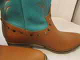 Matisse Tumbleweed Tan and Turquoise Western Boots