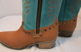 Matisse Tumbleweed Tan and Turquoise Western Boots