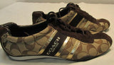 Coach Remonna Brown & Tan Signature Canvas Fashion Sneakers
