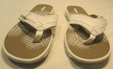 Clarks Cloudsteppers Breeze Sea White Flip Flops