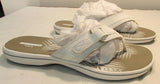 Clarks Cloudsteppers Breeze Sea White Flip Flops