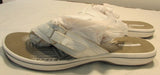 Clarks Cloudsteppers Breeze Sea White Flip Flops