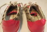 Coach Barrett Signature Brown Canvas with Pink Leather Trim Sneakers