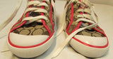 Coach Barrett Signature Brown Canvas with Pink Leather Trim Sneakers