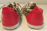Coach Barrett Signature Brown Canvas with Pink Leather Trim Sneakers