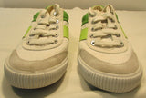 Coach Cady Off-White and Green Sneakers
