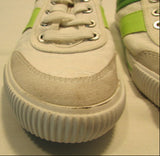 Coach Cady Off-White and Green Sneakers