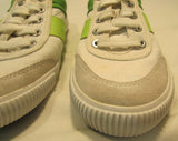 Coach Cady Off-White and Green Sneakers