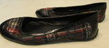 Coach True Plaid Canvas with Leather Trim Ballet Flats