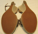 Khrio Vera Pelle Beige Ankle Wrap Wedge