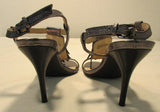 Michael Kors Metallic Gunmetal Vienna Sandals