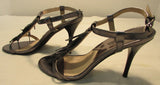 Michael Kors Metallic Gunmetal Vienna Sandals