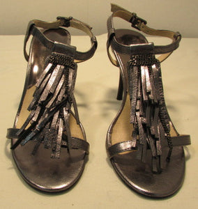 Michael Kors Metallic Gunmetal Vienna Sandals