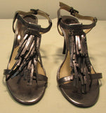 Michael Kors Metallic Gunmetal Vienna Sandals