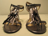 Michael Kors Metallic Gunmetal Vienna Sandals