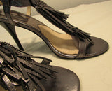 Michael Kors Metallic Gunmetal Vienna Sandals