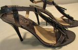Michael Kors Metallic Gunmetal Vienna Sandals