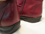 Clarks Dark Red Leather Ankle Boots