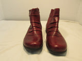 Clarks Dark Red Leather Ankle Boots