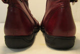 Clarks Dark Red Leather Ankle Boots