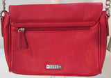 EllE Red Vinyl Crossbody Purse