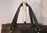 Coach Hampton Canvas and Leather Signature Carry All