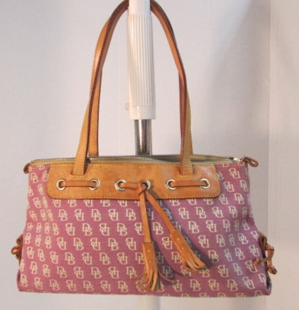 Dooney & Bourke Satchel Canvas Tassel Handbag