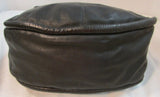 Tuscans Made in Italy Black Leather Shoulder Bag