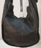 Tuscans Made in Italy Black Leather Shoulder Bag