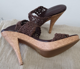 Colin Stuart Brown Crochet Platform Heels