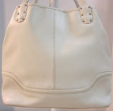 Monsac Original White Leather Shoulder Purse