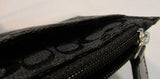 Coach Black Signature Canvas CC & Coin Wallet