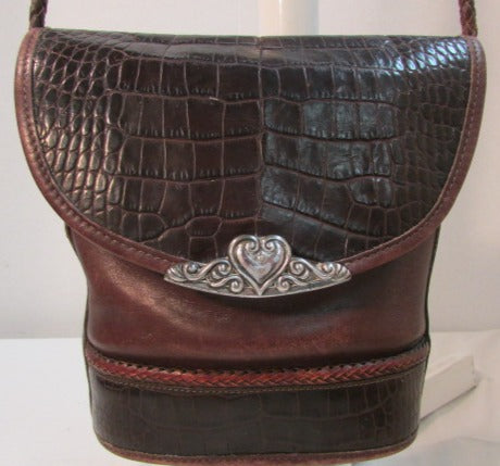 Brighton Vintage Brown Leather Bucket Shoulder Bag