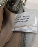 La Diva Taupe Butterfly Vegan Leather Satchel Purse