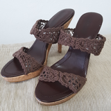 Colin Stuart Brown Crochet Platform Heels