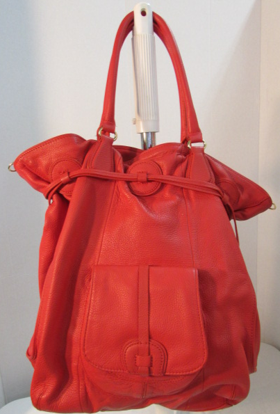 Isaac Mizrahi Live! Red Leather Tote