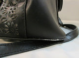 Giani Bernini Black Leather Lattice Satchel