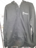 Women's New Black Monster Statement Zipper Hoodie